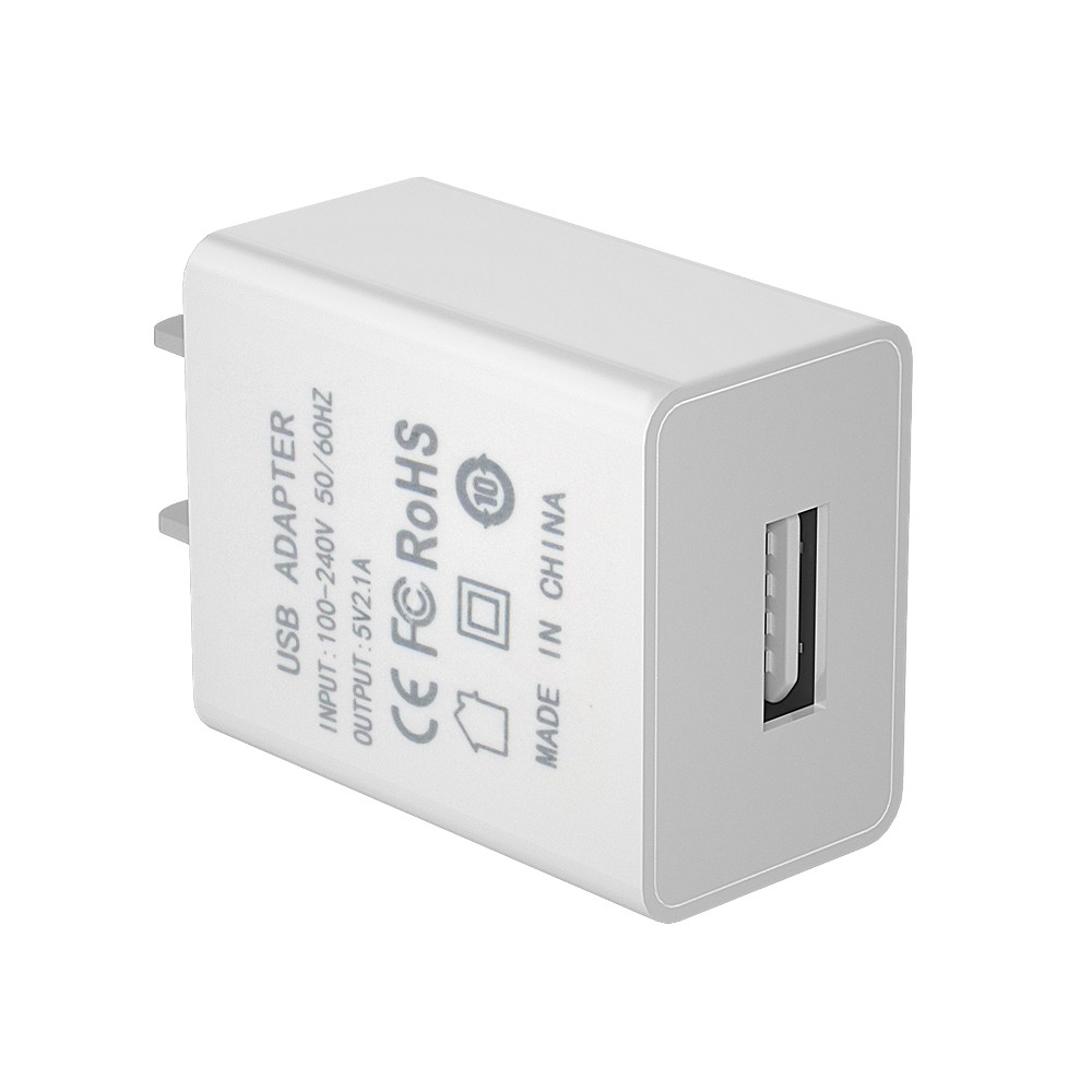 DC 5V 2.1A Mobile Phone USB Wall Charger