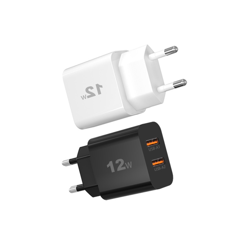 Dual Ports 12W USB Wall Charger for Cellphones - Image 4