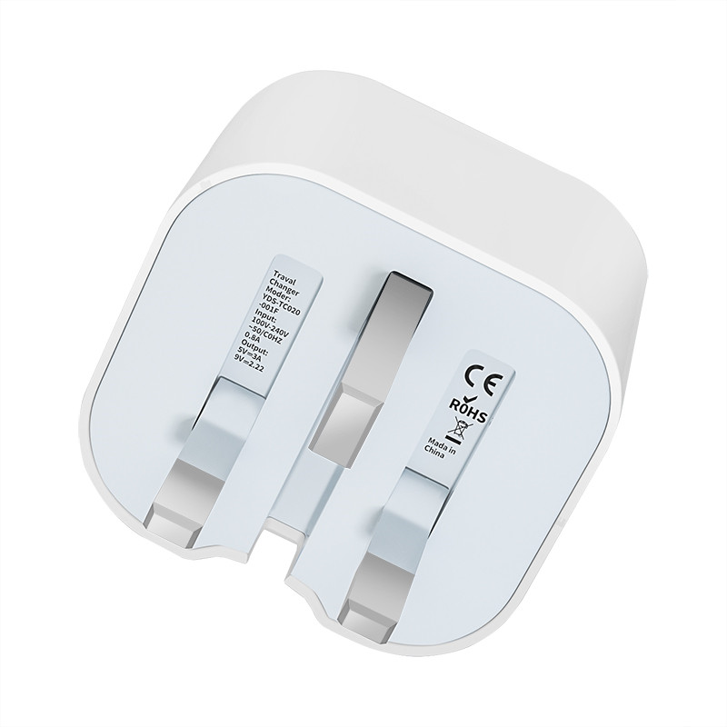 Folded UK Plug 20W USB-C Phone Wall Charger - Image 3